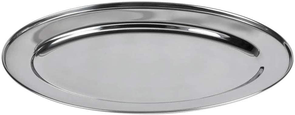 صينية ستانلس ستيل موديل بيضوي Stainless steel platter Oval shape