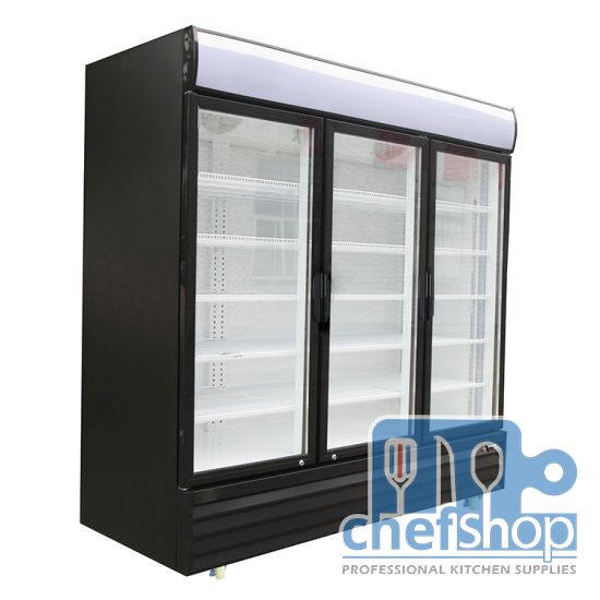 ثلاجة عامودية ثلاثة ابواب - ابواب زجاجية Triple Door Upright Display Fridge - Glass Door