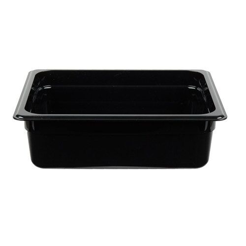 جاط بلاستيك اسود حجم 1/2 عمق 10سم BLACK PLASTIC GN CONTAINER Size 1/2 depth 10 cm