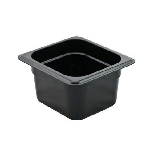 جاط بلاستيك اسود حجم 1/6 عمق 10 سم  BLACK PLASTIC GN CONTAINER Size 1/6 depth 10 cm 