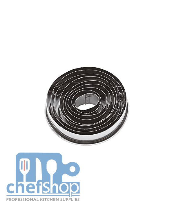 طقم سابليه بيضوي للحلويات 9 قطع ايطالي Paderno Paderno World Cuisine 47326-10 Dough/Cookie Cutter :