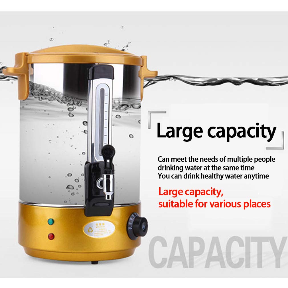 سخان ماء 18 ليتر Commercial Stainless Steel Percolate Coffee Maker Hot Water Urn for Catering,Stainless Steel, Automatic Temperature Control 18 liter